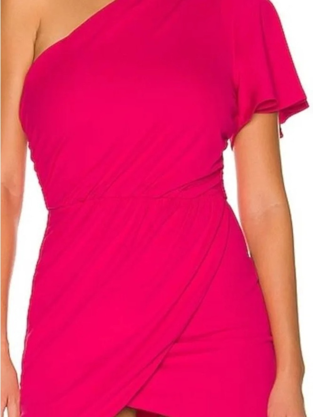 NBD One-Shoulder Pink Mini Dress